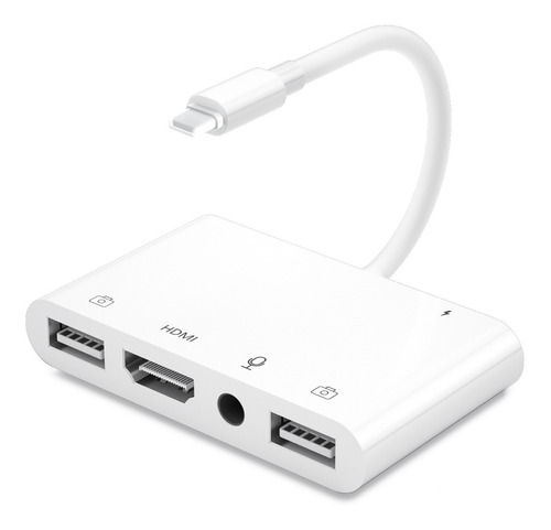 Convertidor Lightning iPhone - Hdmi Usb Auxiliar Jack 3.5 Mm