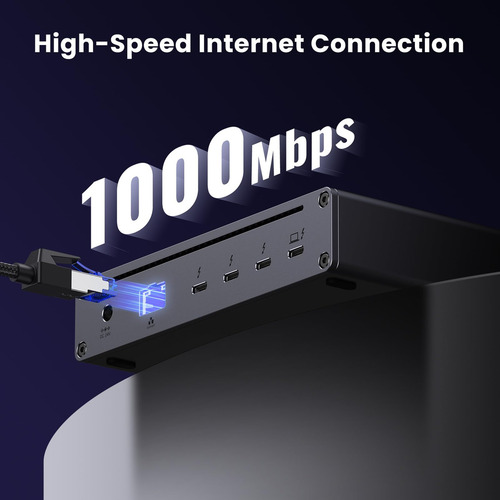 Base Thunderbolt 4 Dock Station 4k Estacion 8 En 1 Mac Lapto