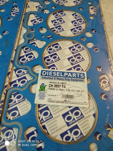 Empacadura De Cámara Perking 6354 Sin Turbo Marca Diésel