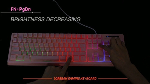 Combo Teclado Raton Para Juego Color Rosa Luz Led Cable