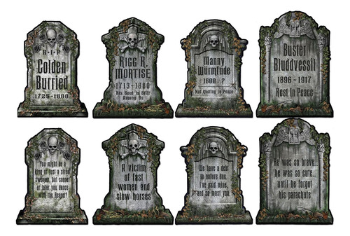 Beistle Tombstone Cutouts 4 Piezas De Decoración Para Fiesta