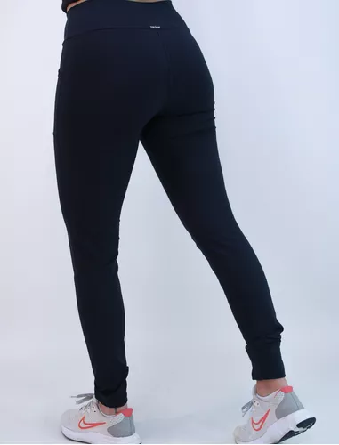 Calça Legging Montaria Suplex, Tira Horizontal E Bolso Falso