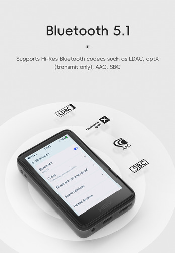 Hiby R1 Dap Reproductor Audio Hi Res Radio Wifi Bluetooth