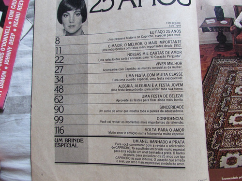 Revista Capricho 25 Anos (edição Especial De Aniversário)