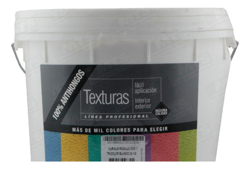 Pasta Texturex Rodillo Tineta 24kg Blanco Muralin Tricolor