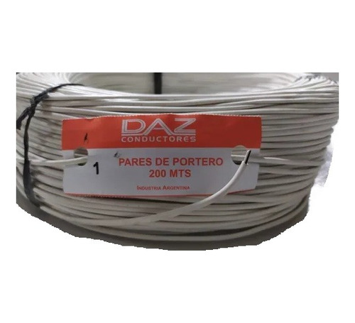 Cable Para Portero 1 Par Rollo 200 Mts.