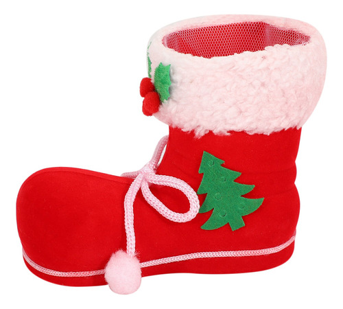 1 Pieza De Zapatos Navideños Tipo Caramelo Para Regalo, Deco