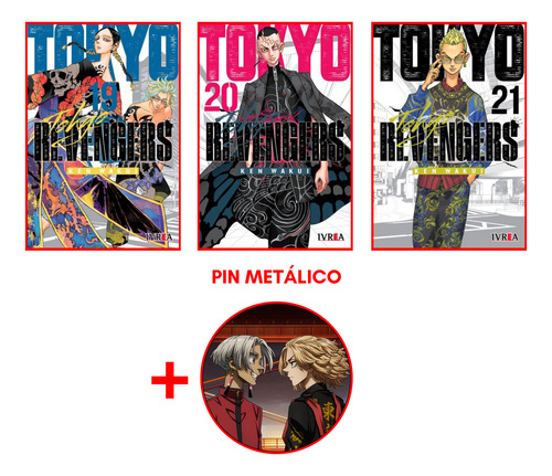 Combo Tokyo Revengers 19 A 21 + Pin - Manga