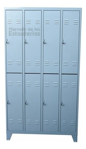 Guardarropas Locker Metalico Vestuario 8 Puertas Cortas