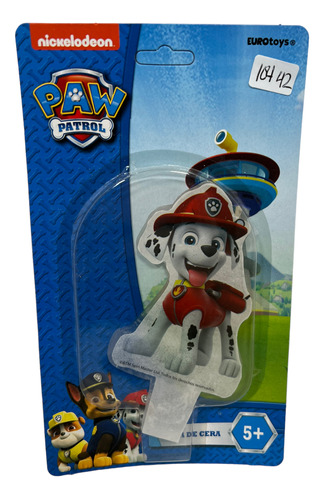 Vela Marshall Paw Patrol Fiesta Cumpleaños P Pastel Cera Z