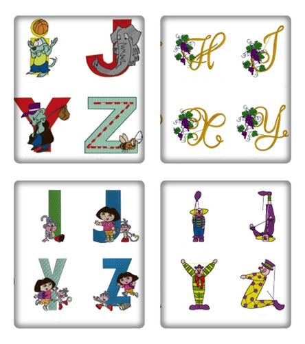 Matrizes Bordado Alfabeto Formato Pes Pack 27.000 Matriz
