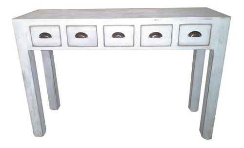 Imagen 3 de 7 de Mesa De Arrime C/ 5 Cajones Lustre Hidrolaqueada