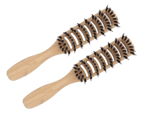 - Cepillo De Pelo De Bambú, 2 Unidades, Peine Para Hombre Y