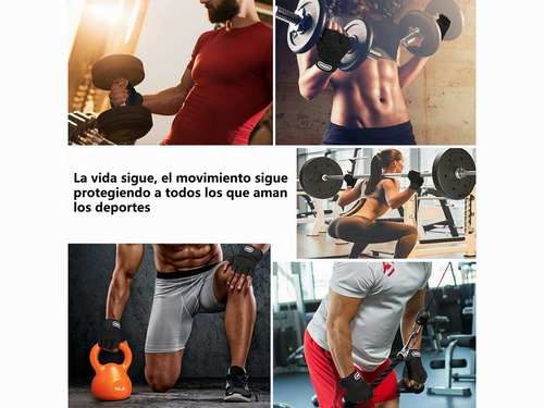 Imagen 8 de 10 de Guantes De Gimnasio Ejercicio Pesas Entrenamiento Y Trekking