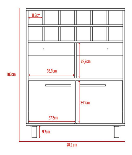 Mueble Bar Kaia(1c) Wg/miel
