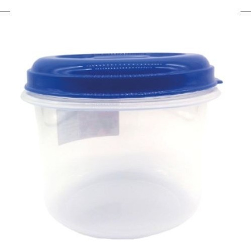 Imagen 2 de 2 de Contenedor Redondo De Plástico Con Tapa Hermética 1.6l