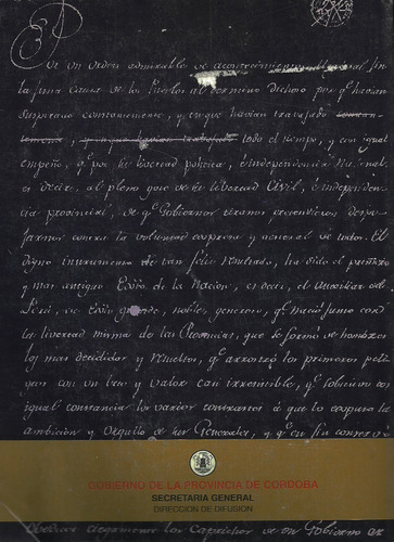 Gobernadores Y Legisladores De Cordoba (1820/1996)