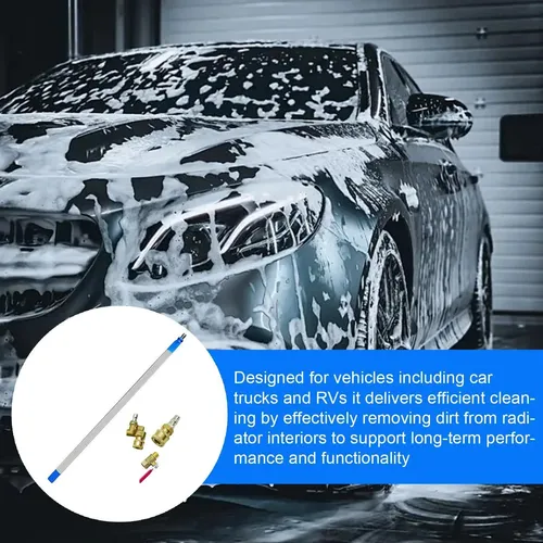 Varilla Limpiadora Para Radiadores De Coche Y Hogar - Herramienta De Acero Inoxidable Para Limpiar Depósitos De Agua Y Conductos (60cm)