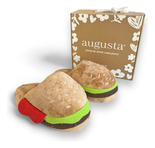 Pantuflón Animado Hamburguesa Premium - Directo De Fábrica