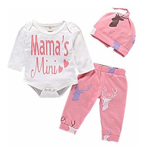 Niño Recién Nacido Niña De Trajes Ciervos Body Top + Pink Le