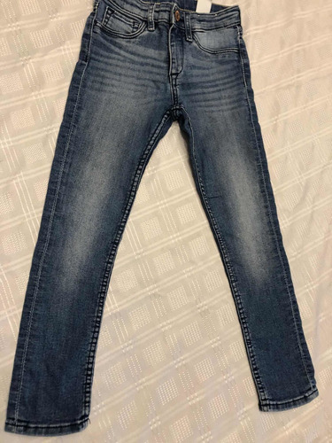 Jean Niña Import Talle 6 Elastizado Denim Muy Bueno