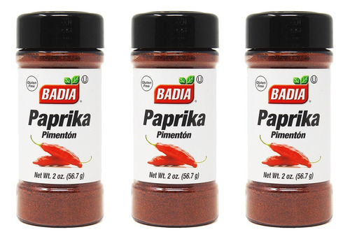 Paprika Badia 57 G Condimento Sin Tacc X 3 Unidades