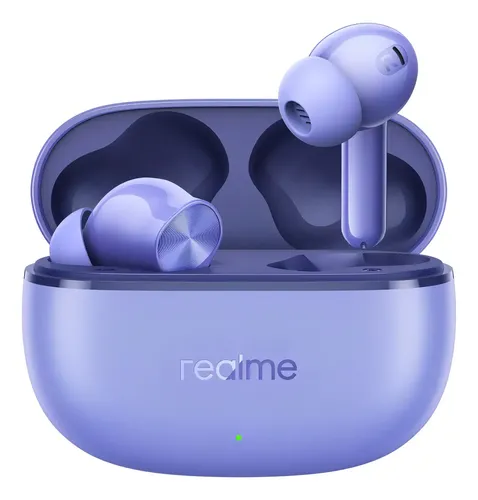 Realme Buds T200 Lite Bluetooth 48 horas, 12,4 mm, microfone duplo, cor roxa