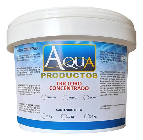 Tricloro Polvo Concentrado Para Alberca Cubeta 5 Kg 