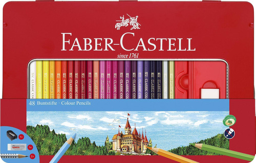 Imagen 2 de 4 de Lapices De Colores Eco En Lata X 48 Largos Faber-castell