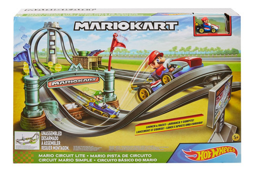 Vehículo De Juguete Hot Wheels Mario Kart Pista De Circuito