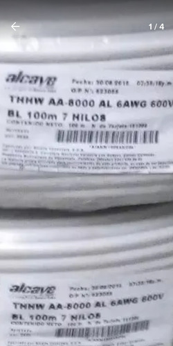 Cable 6 Thhw  Aluminio Uso Industrial 600v 