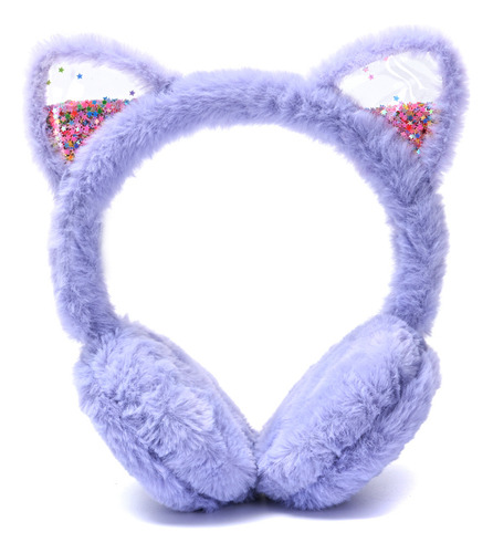 Orejera Skora De Peluche Infantil Orejitas Piel Tun Tunishop Color Violeta Diseño De La Tela N/a