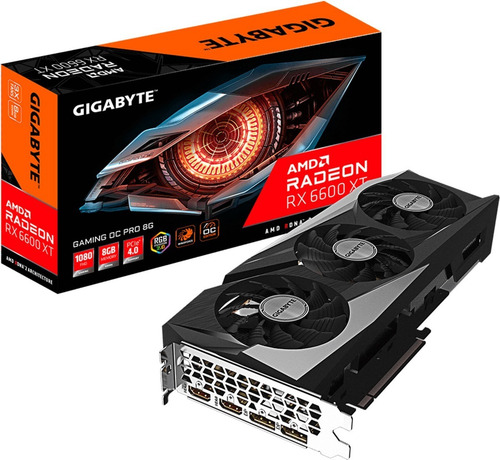 Imagen 3 de 4 de Tarjeta De Video Gigabyte Radeon Rx 6600 Xt 8gb Oc Pro Rgb