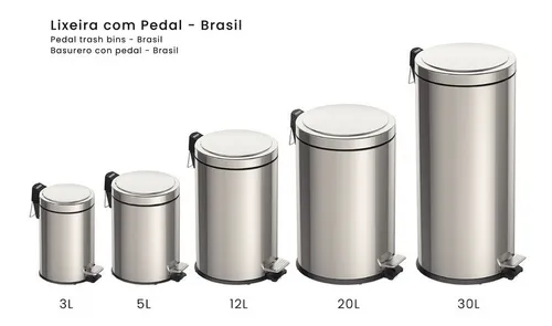Cesto de basura de acero inoxidable 20 litros new arrivals