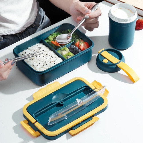 Fiambrera Bento Portátil Contenedor De Comida A Prueba De