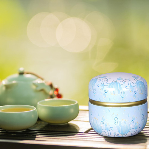 Organizador De Encimera De Lata De Té Portátil Redondo