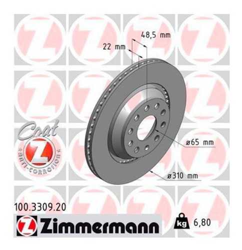 Par Disco De Freio Tras. Audi S3 2006-2013 8p