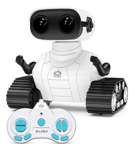 Robot De Juguete Remoto Recargable Con Música Y Luces Led