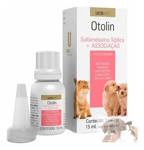 Dor De Ouvido Em Cães Remedio Otolin 15ml