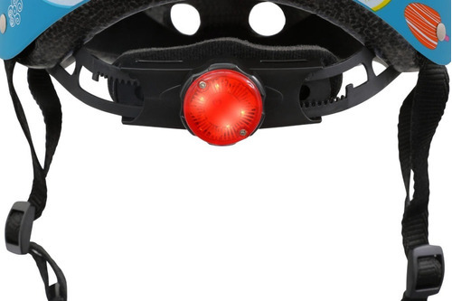 Casco Infantil Ice Creams Luz Led Azul Niños Ciclismo Hornit Talla M (53-58cm)