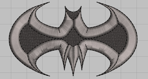 Batman Logo Puff Ponchado/diseño Para Bordar
