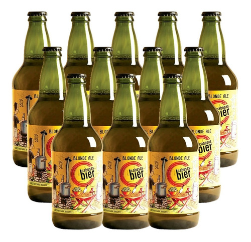 Pack X12 Cervezas Artesanales Cabesas Bier Blonde Ale 500ml
