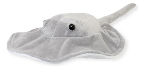 Mantarraya De Peluche Gris Suave Juguete Animales 30cm Largo