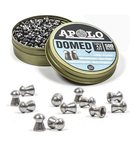 Balines Apolo Domed Lata X 500 4.5 Mm 9g Aire Comprimido