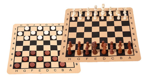 Juego De Ajedrez Y Damas, Tablero De Ajedrez Plegable,