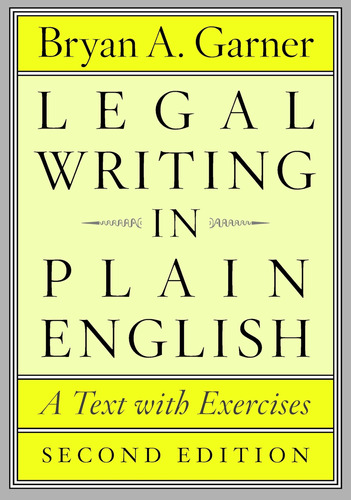 Libro Legal Writing In Plain English-bryan A. Garner-inglés