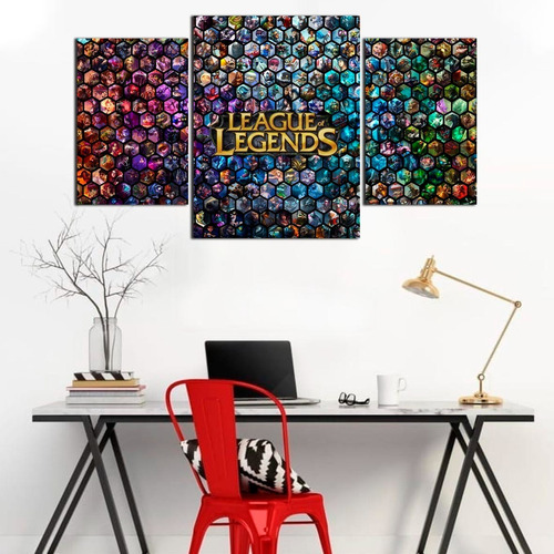 Cuadros Poliptico League Of Legends Lol (70x40cm)