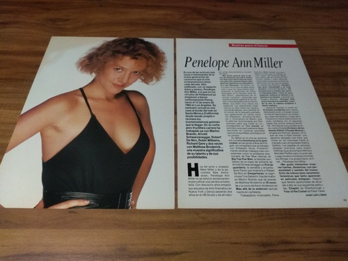 (e095) Penelope Ann Miller * Clippings Revista 2 Pgs