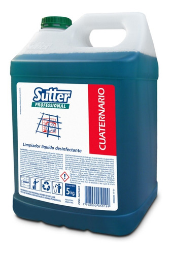 Limpiador Desinfectante Sutter Cuaternario X 5 Lts.