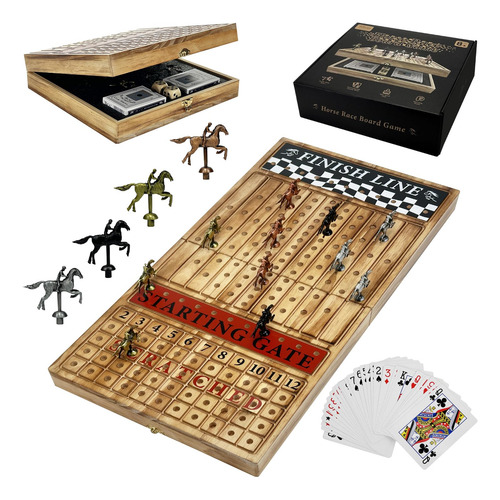 Juego De Mesa De Carreras De Caballos Bznota, Tamaño Grande,
